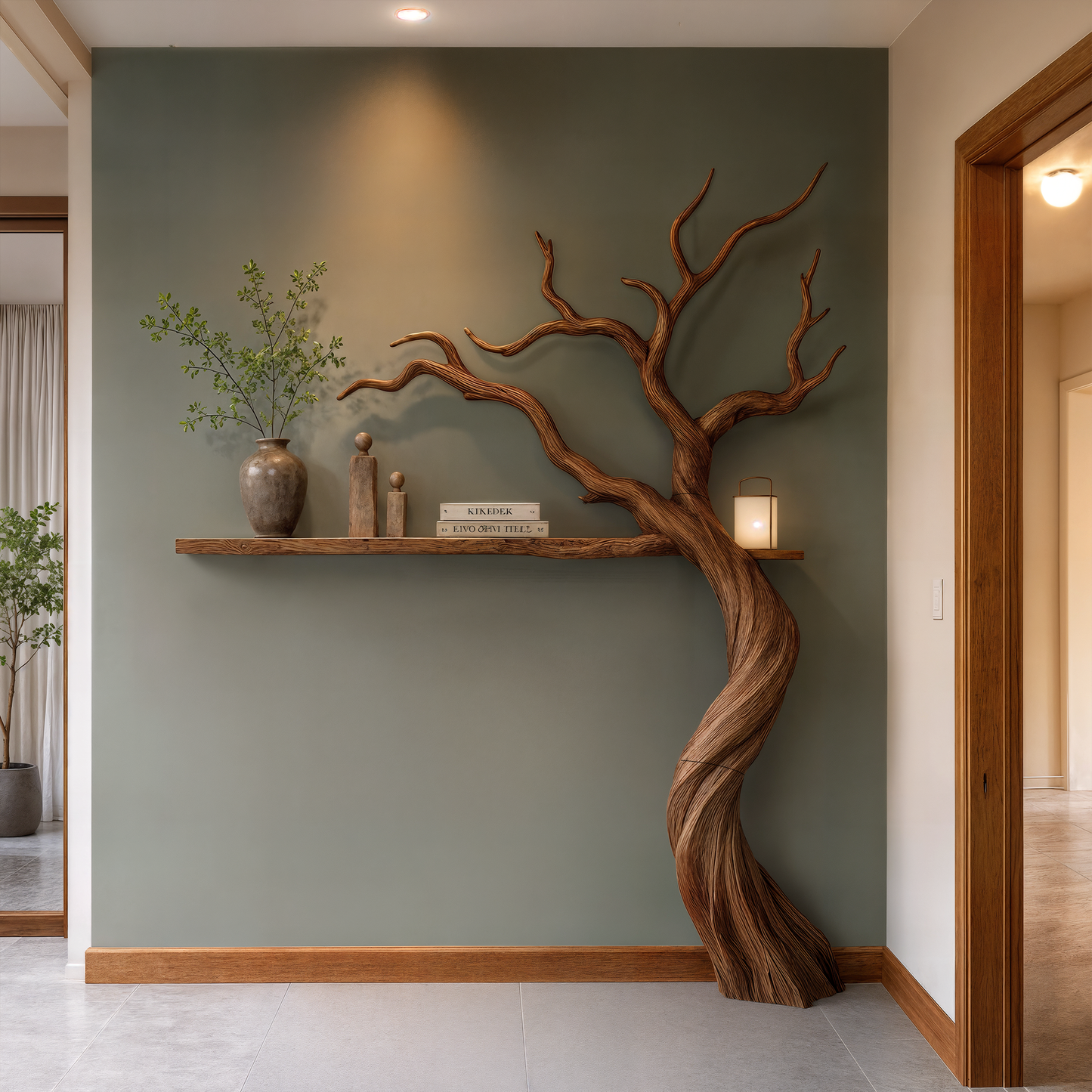 Modern Tree Bookshelf With Artistic Branch Form For Living Room