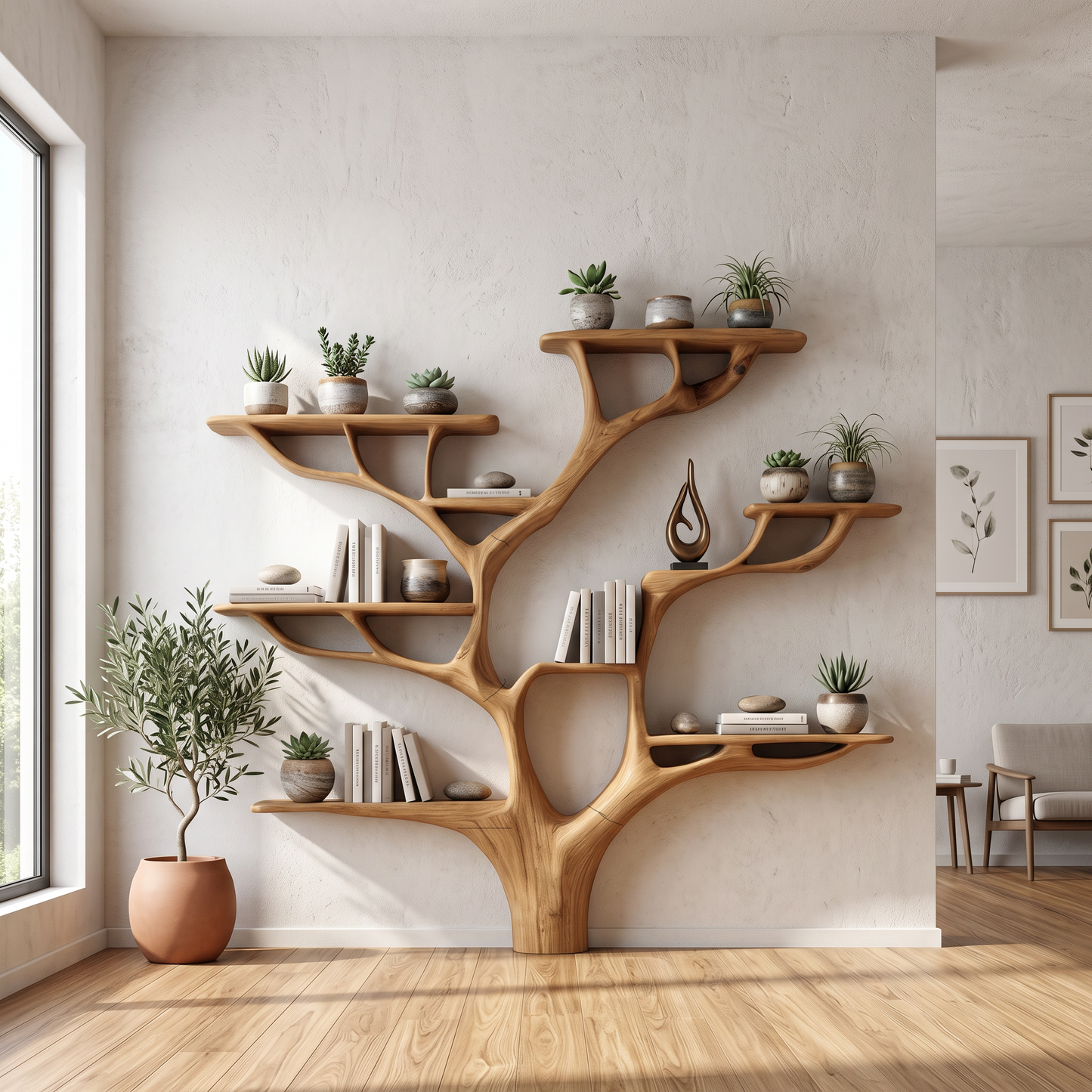 Rustic Tree Bookshelf Nursery Living