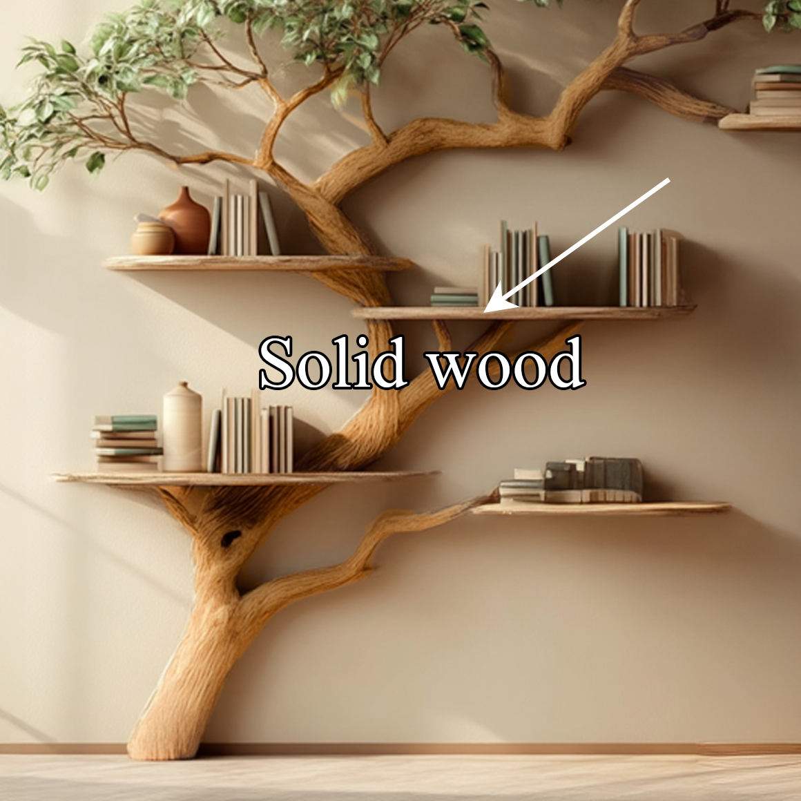 Midcentury Tree Bookshelf Living Bedroom