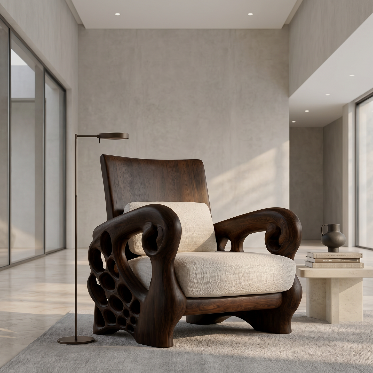 Nature Inspired Lounge Chair For Living Room And Reading Nook