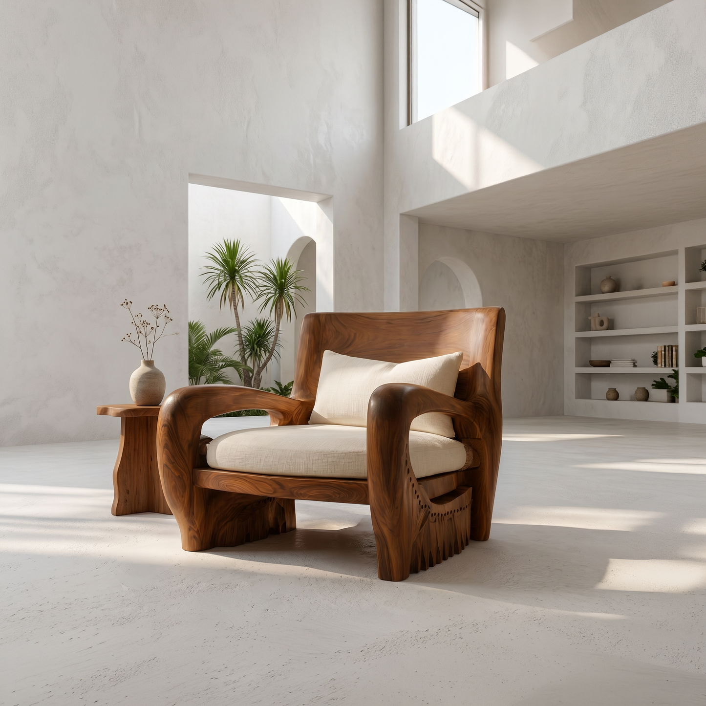 Rustic Organic Lounge Chair For Living Room