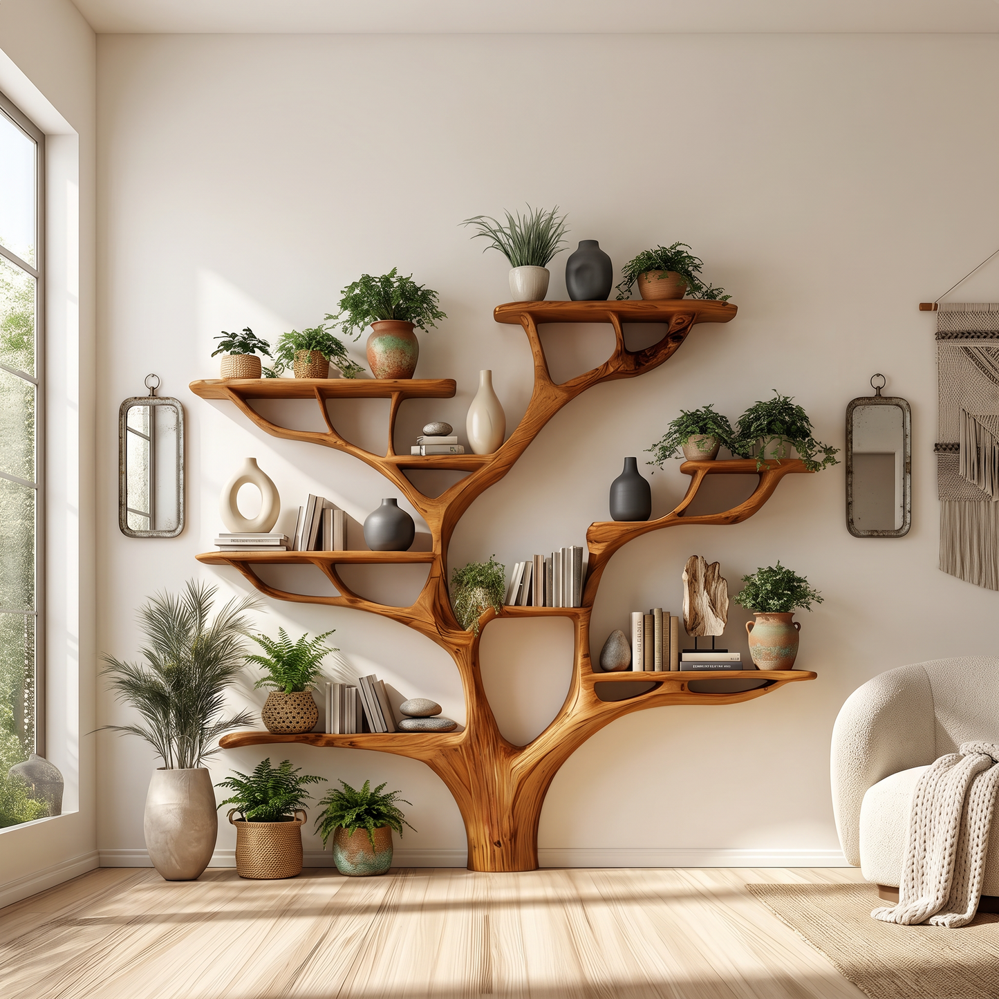 Rustic Tree Bookshelf Nursery Living