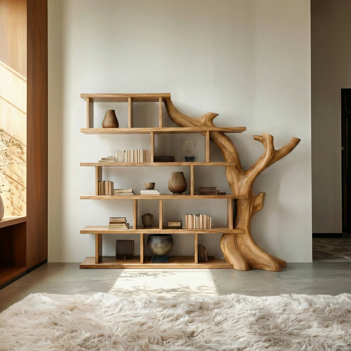 Organic Tree Bookshelf For Living Room And Home Library