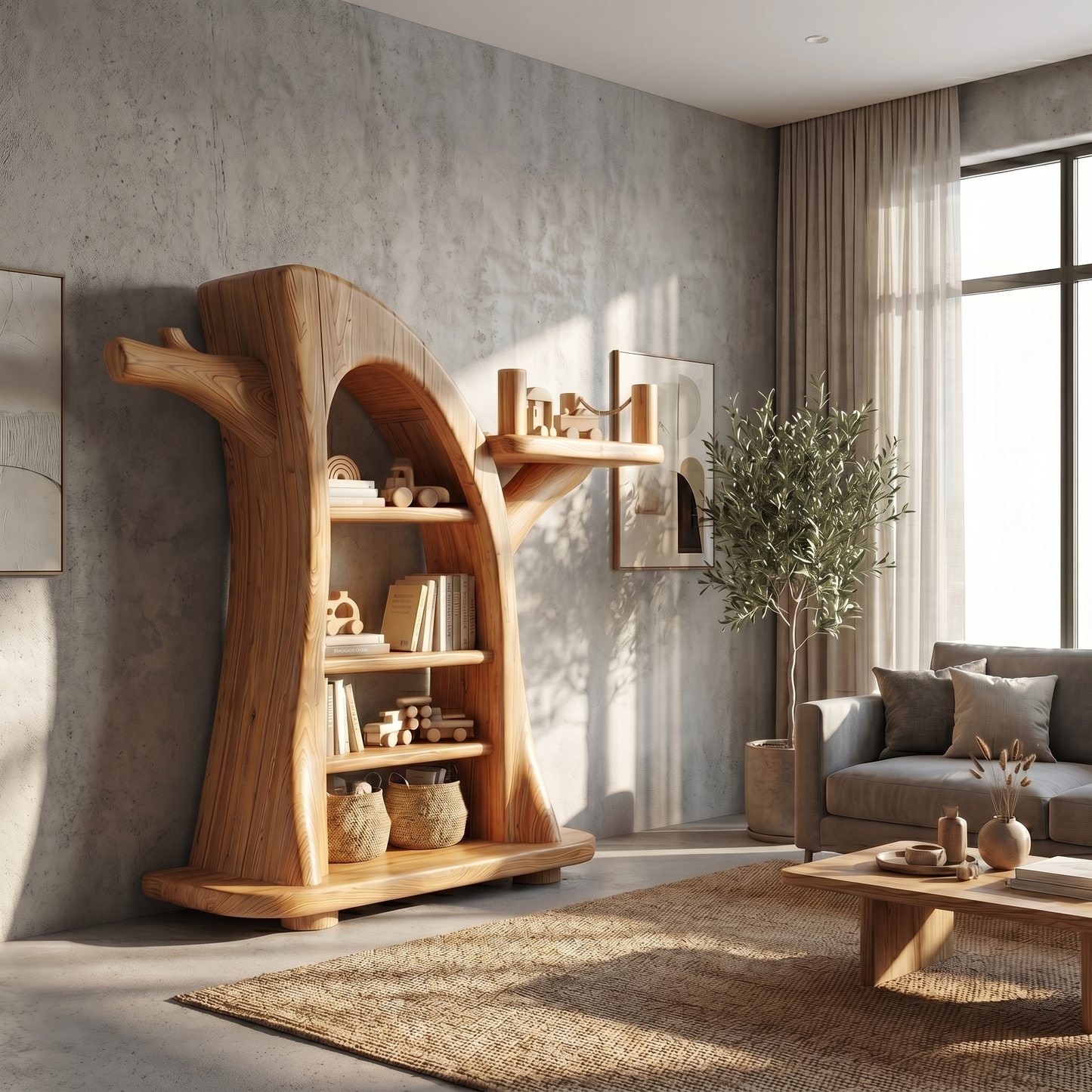 Montessori Tree Bookshelf For Kids Room And Playroom