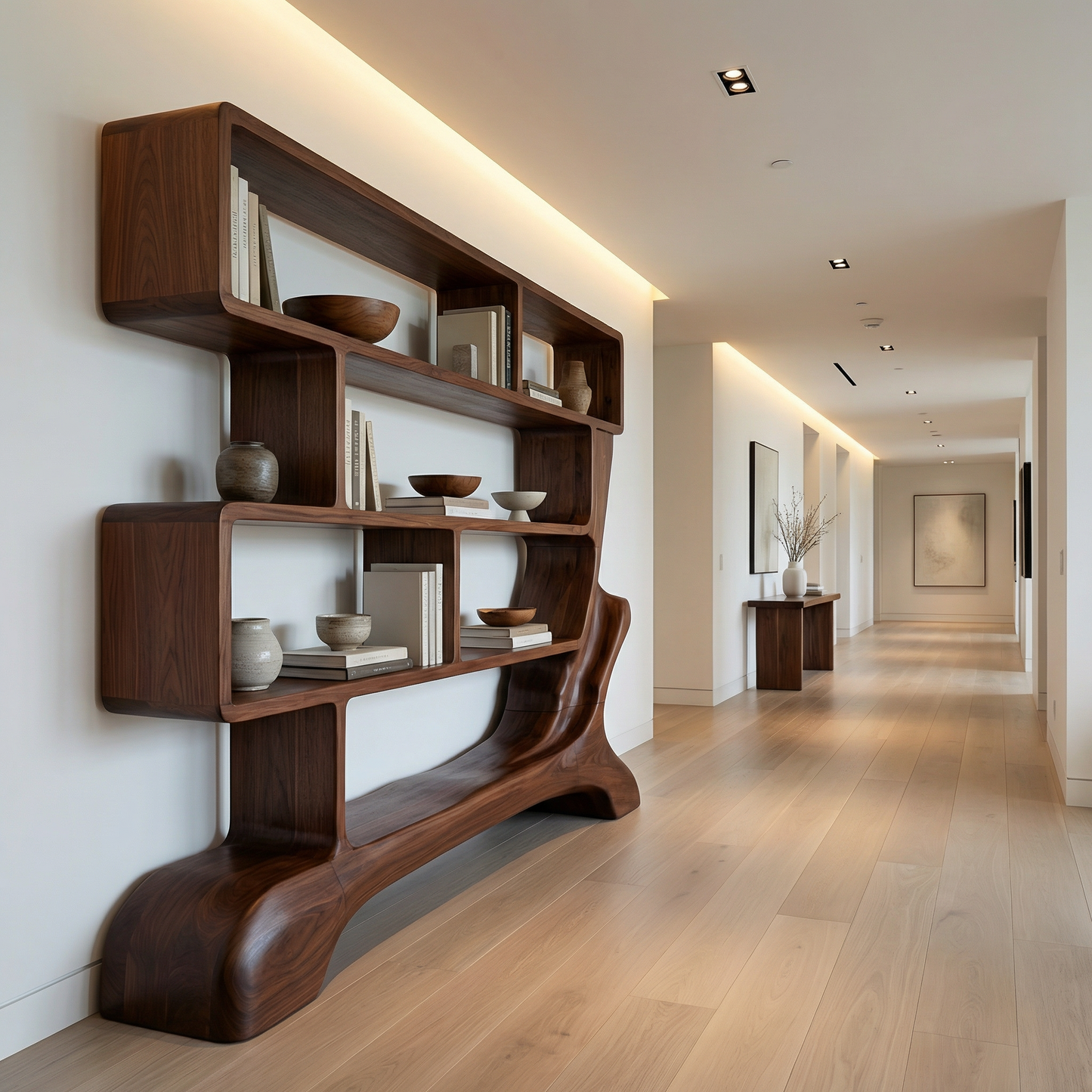 Organic Sculptural Bookshelf For Living Room And Office