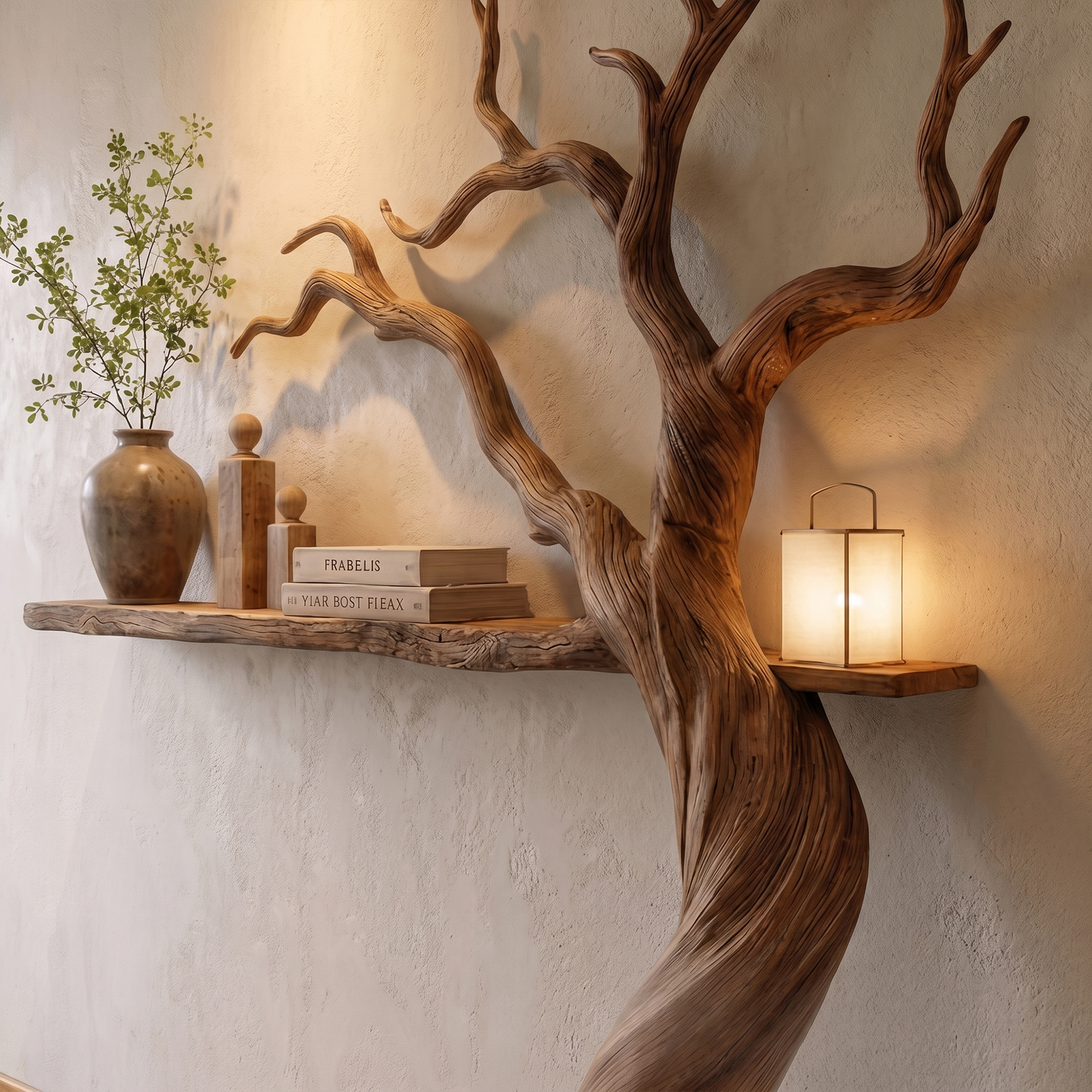 Modern Tree Bookshelf With Artistic Branch Form For Living Room