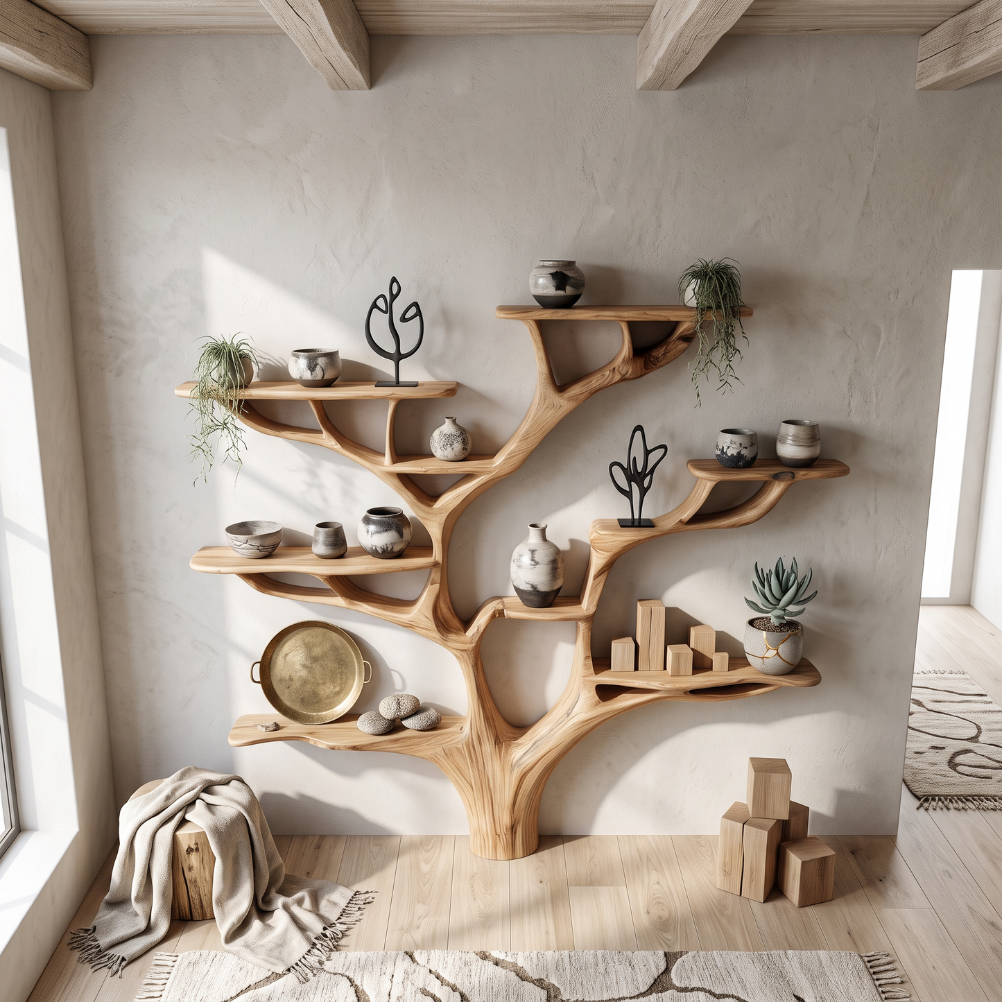 Rustic Tree Bookshelf Nursery Living