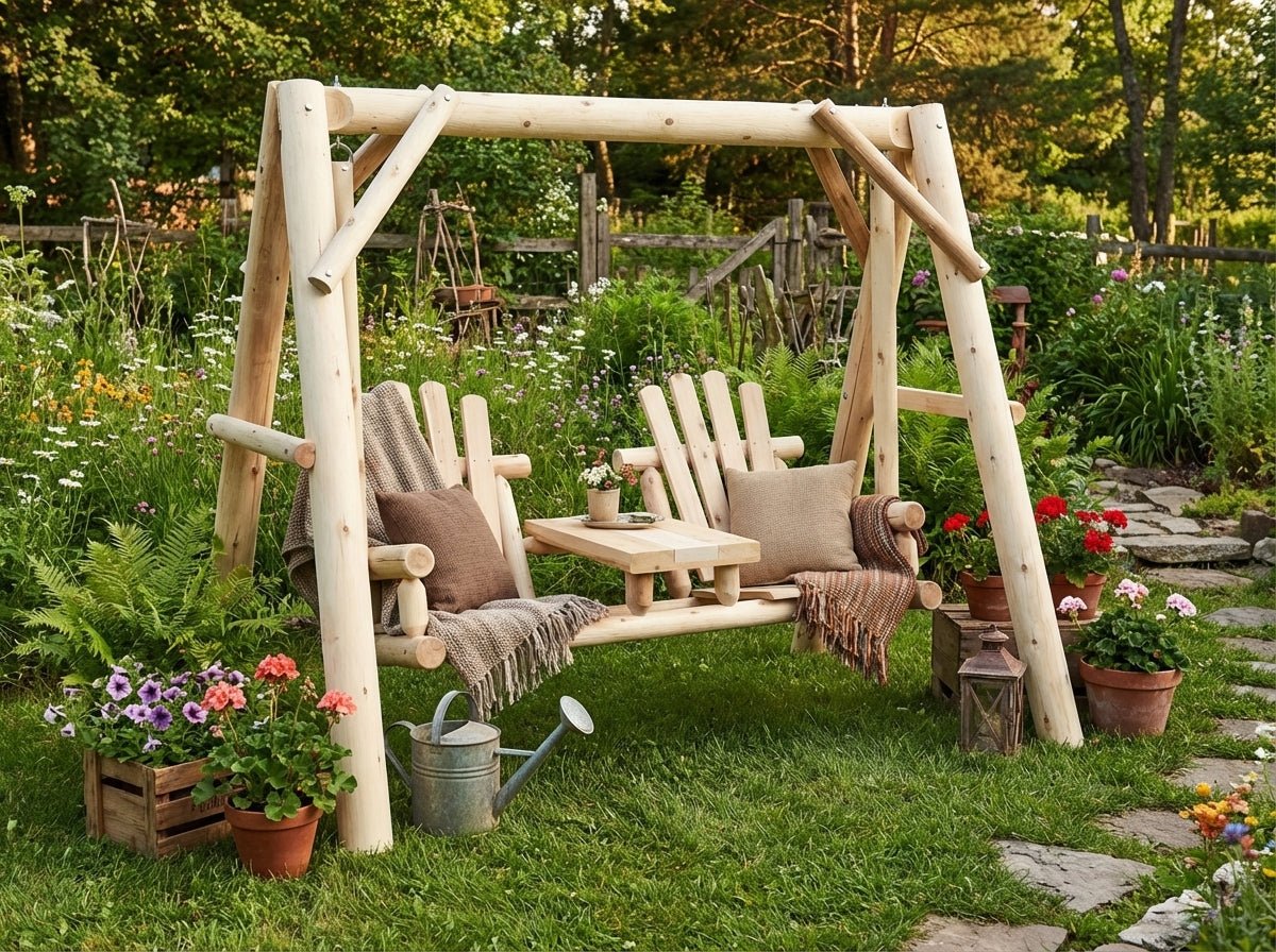 Backyard Wooden Swings for Your Garden - Cedar Creek Rustic Furniture