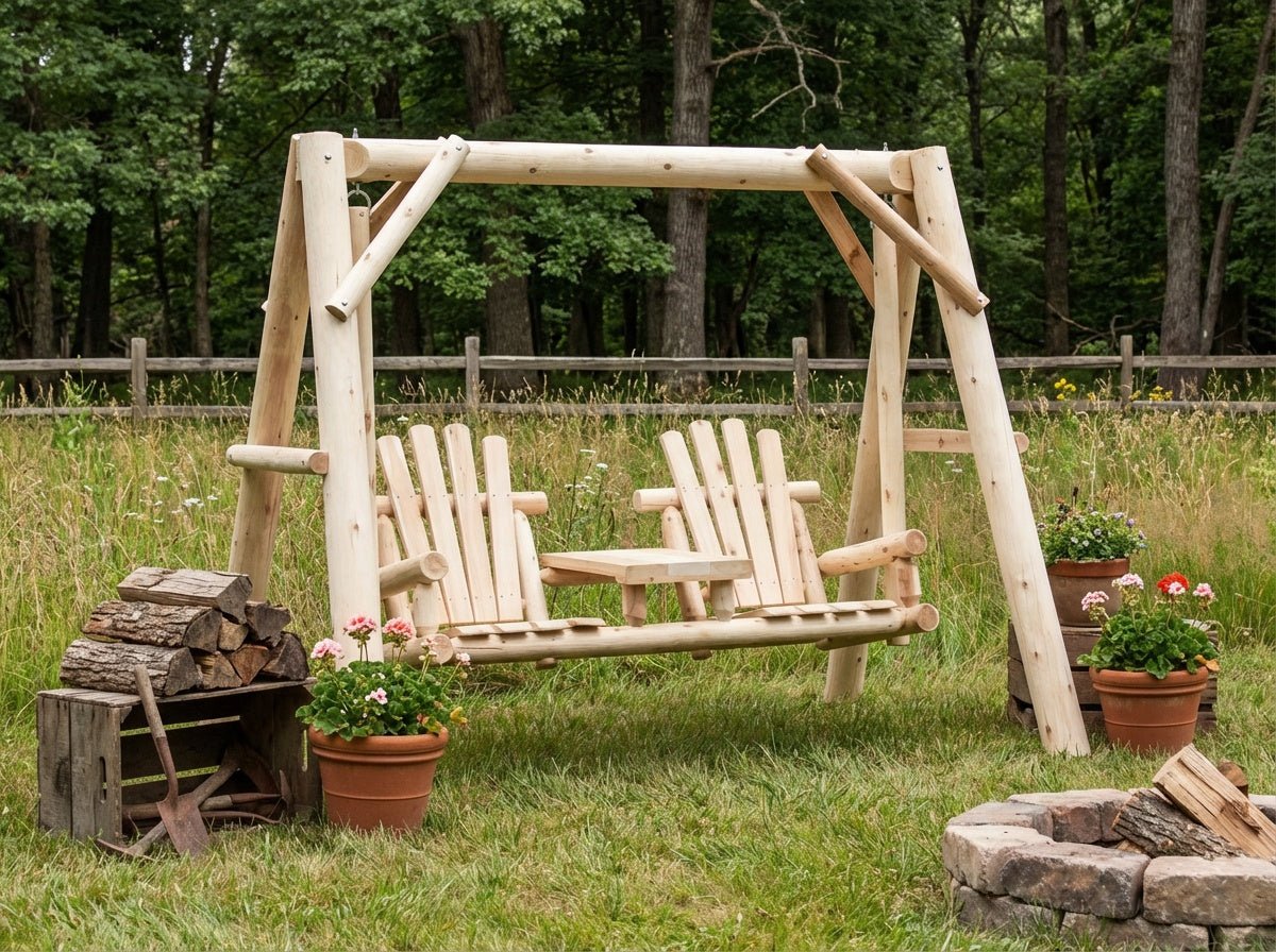 Backyard Wooden Swings for Your Garden - Cedar Creek Rustic Furniture