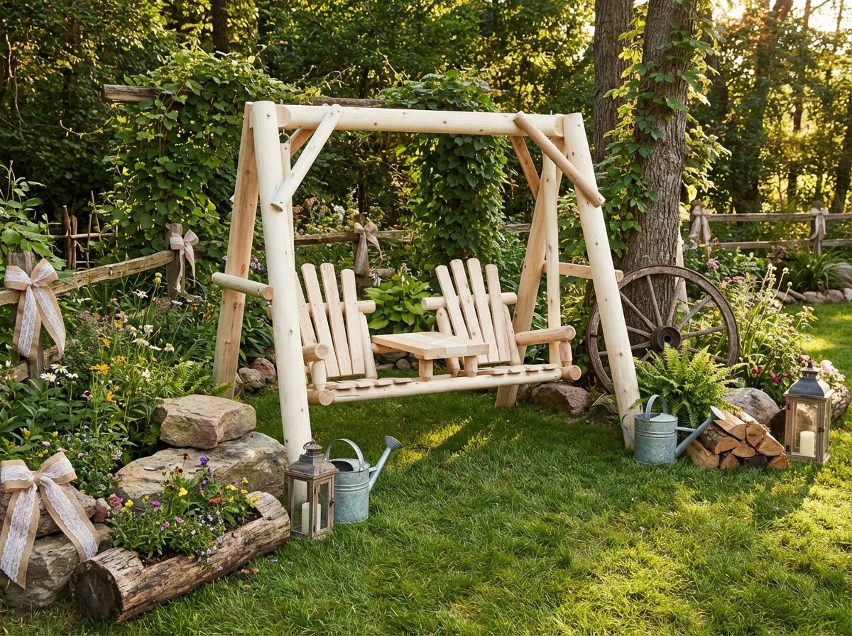 Backyard Wooden Swings for Your Garden - Cedar Creek Rustic Furniture