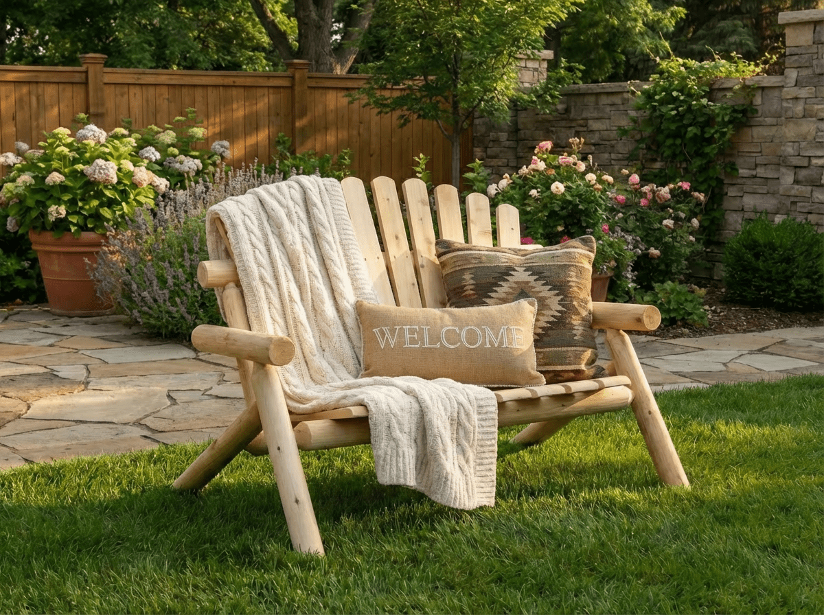 Durable Outdoor Wooden Bench - Cedar Creek Rustic Furniture