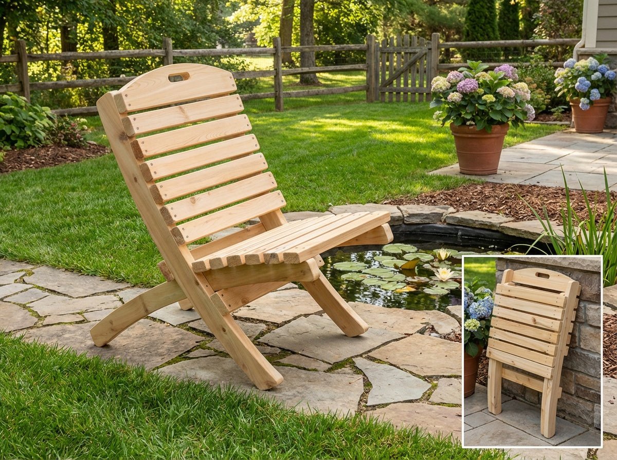 Folding Cedar Chair - Cedar Creek Rustic Furniture