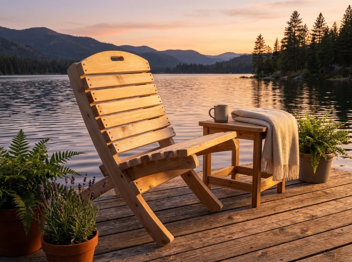 Folding Cedar Chair - Cedar Creek Rustic Furniture