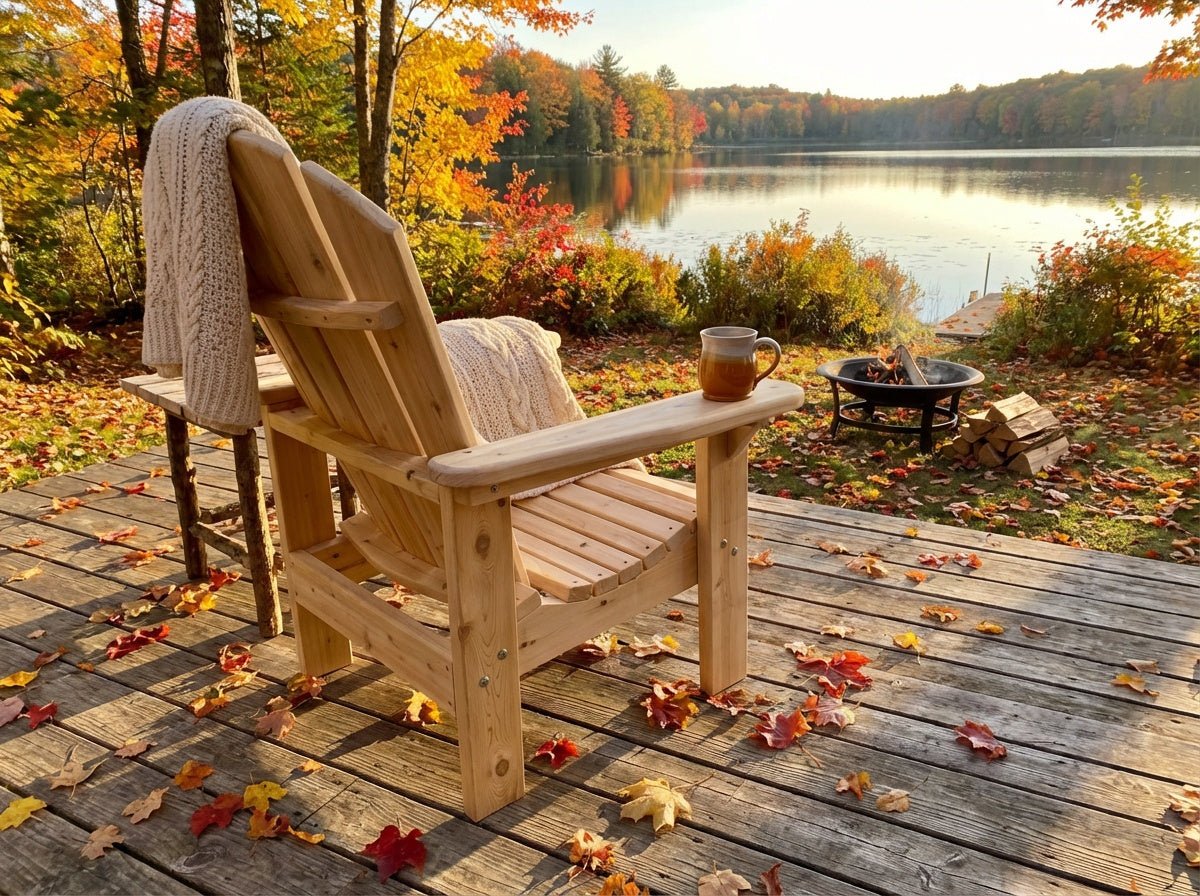 High Seat Heavy Duty Adirondack Chair - Cedar Creek Rustic Furniture