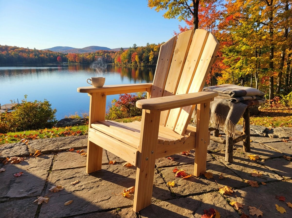 High Seat Heavy Duty Adirondack Chair - Cedar Creek Rustic Furniture