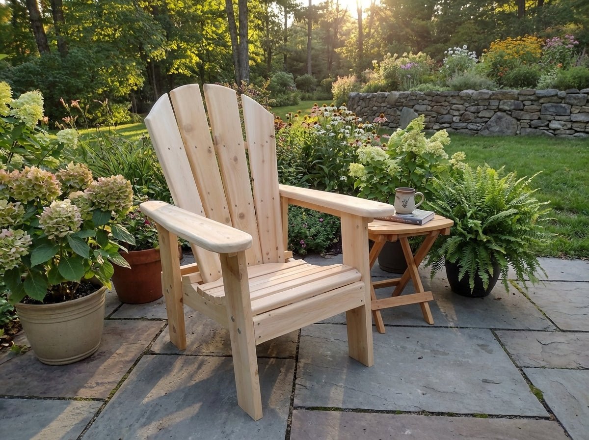 High Seat Heavy Duty Adirondack Chair - Cedar Creek Rustic Furniture