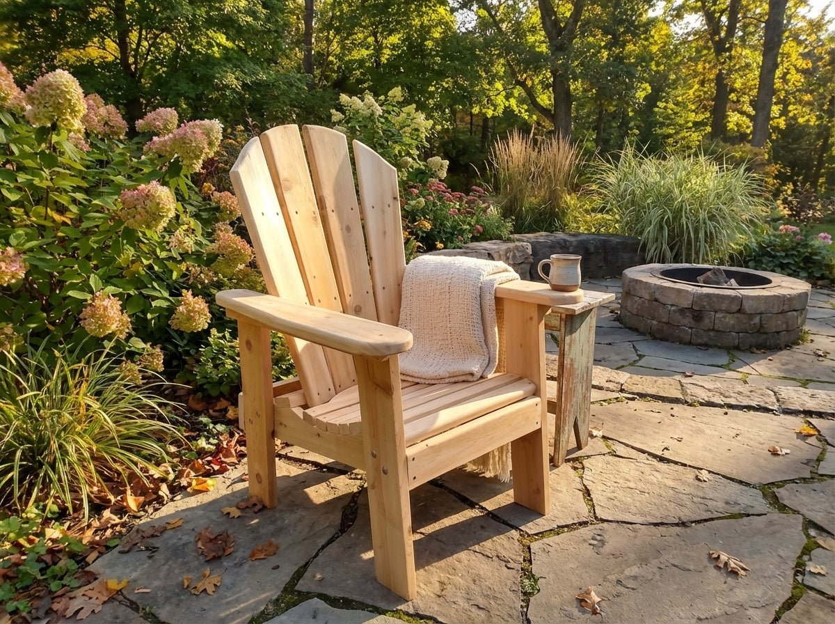 High Seat Heavy Duty Adirondack Chair - Cedar Creek Rustic Furniture