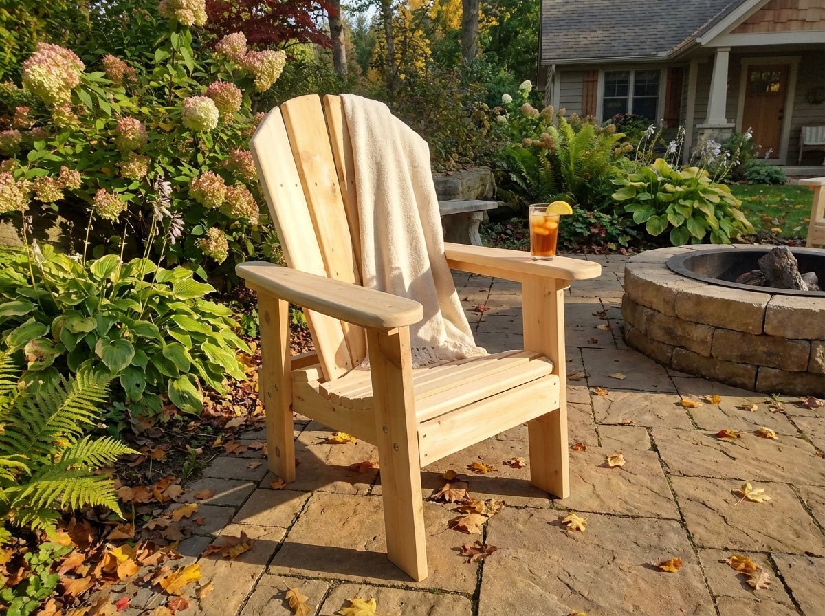 High Seat Heavy Duty Adirondack Chair - Cedar Creek Rustic Furniture
