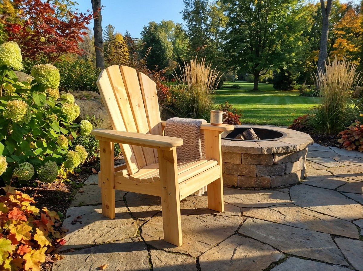 High Seat Heavy Duty Adirondack Chair - Cedar Creek Rustic Furniture