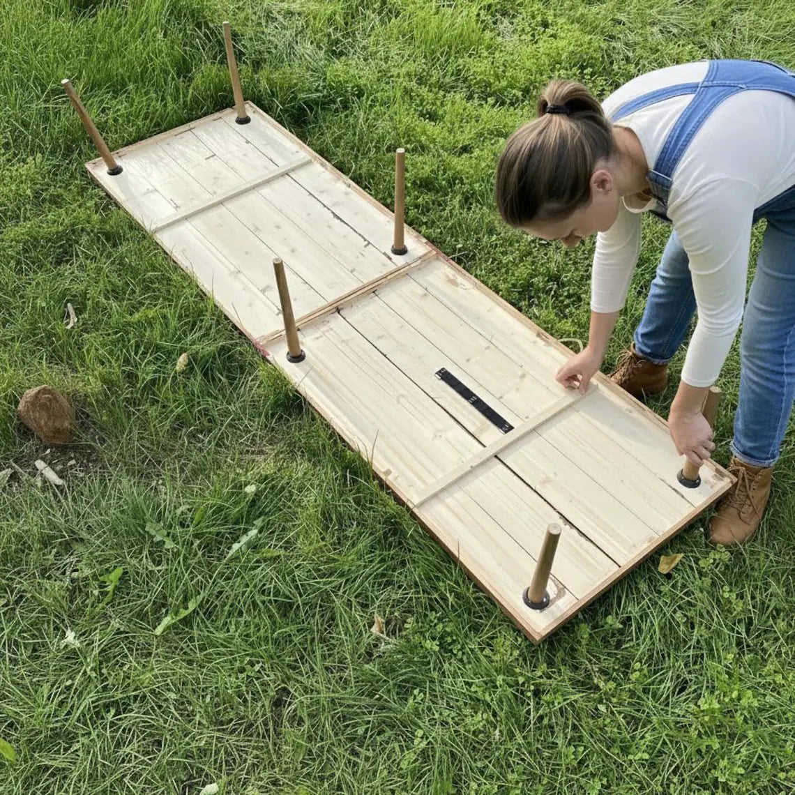 Japanese Low Table, Wood Foldable Table, Handcrafted Table, Portable Picnic Table, Outdoor Low Seat Table, 80"x28" Party Table, Boho Table