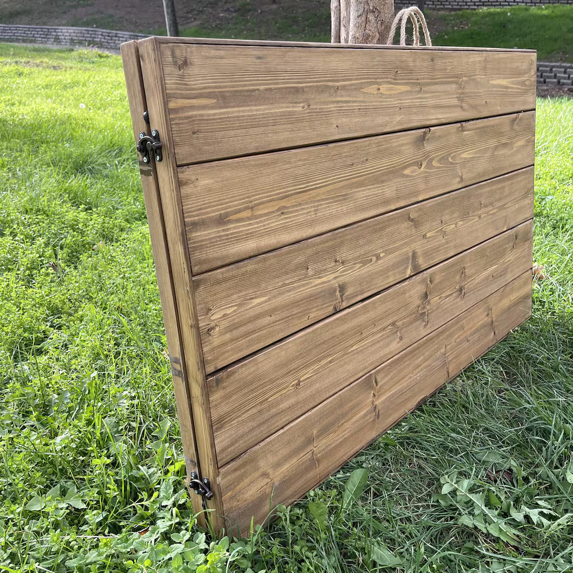 Japanese Low Table, Wood Foldable Table, Handcrafted Table, Portable Picnic Table, Outdoor Low Seat Table, 80"x28" Party Table, Boho Table