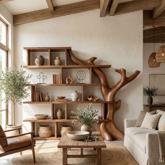 Organic Tree Bookshelf For Living Room And Home Library