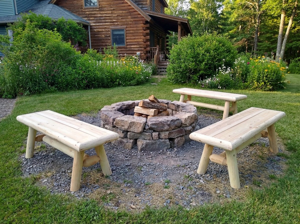Outdoor Entryway Bench - Cedar Creek Rustic Furniture