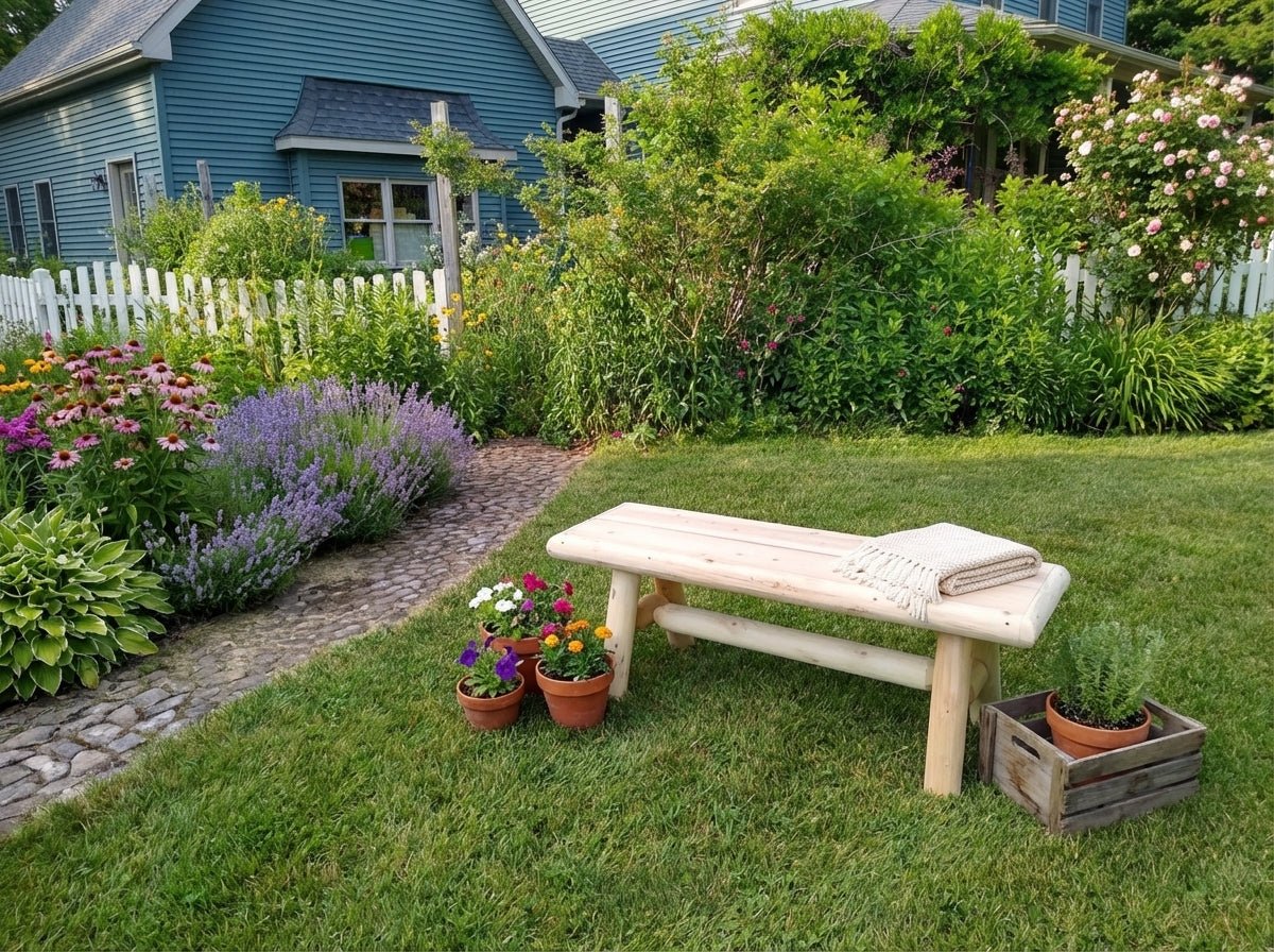Outdoor Entryway Bench - Cedar Creek Rustic Furniture