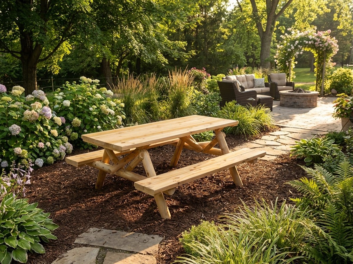 Outdoor Farmhouse Dining Table - Cedar Creek Rustic Furniture