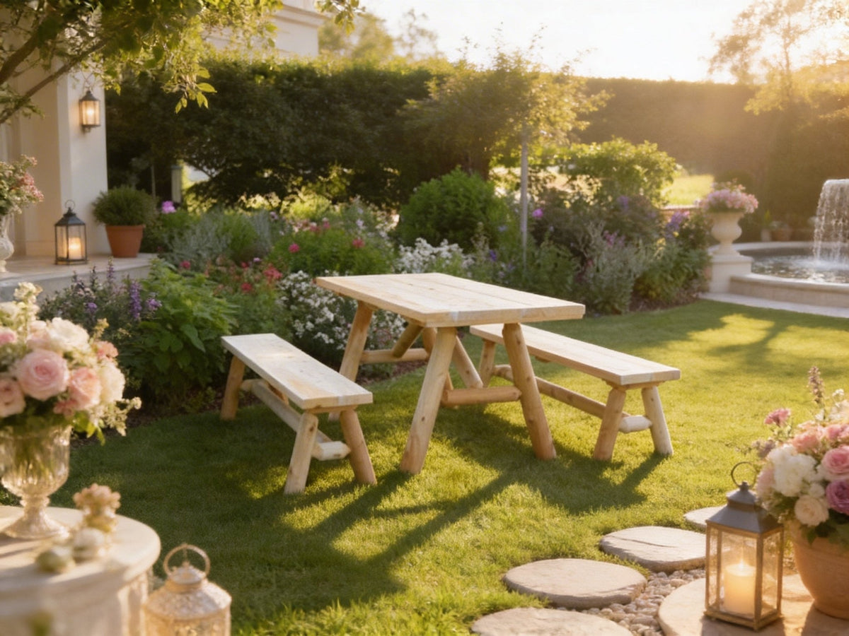 Solid Wood Farmhouse Dining Table - Cedar Creek Rustic Furniture
