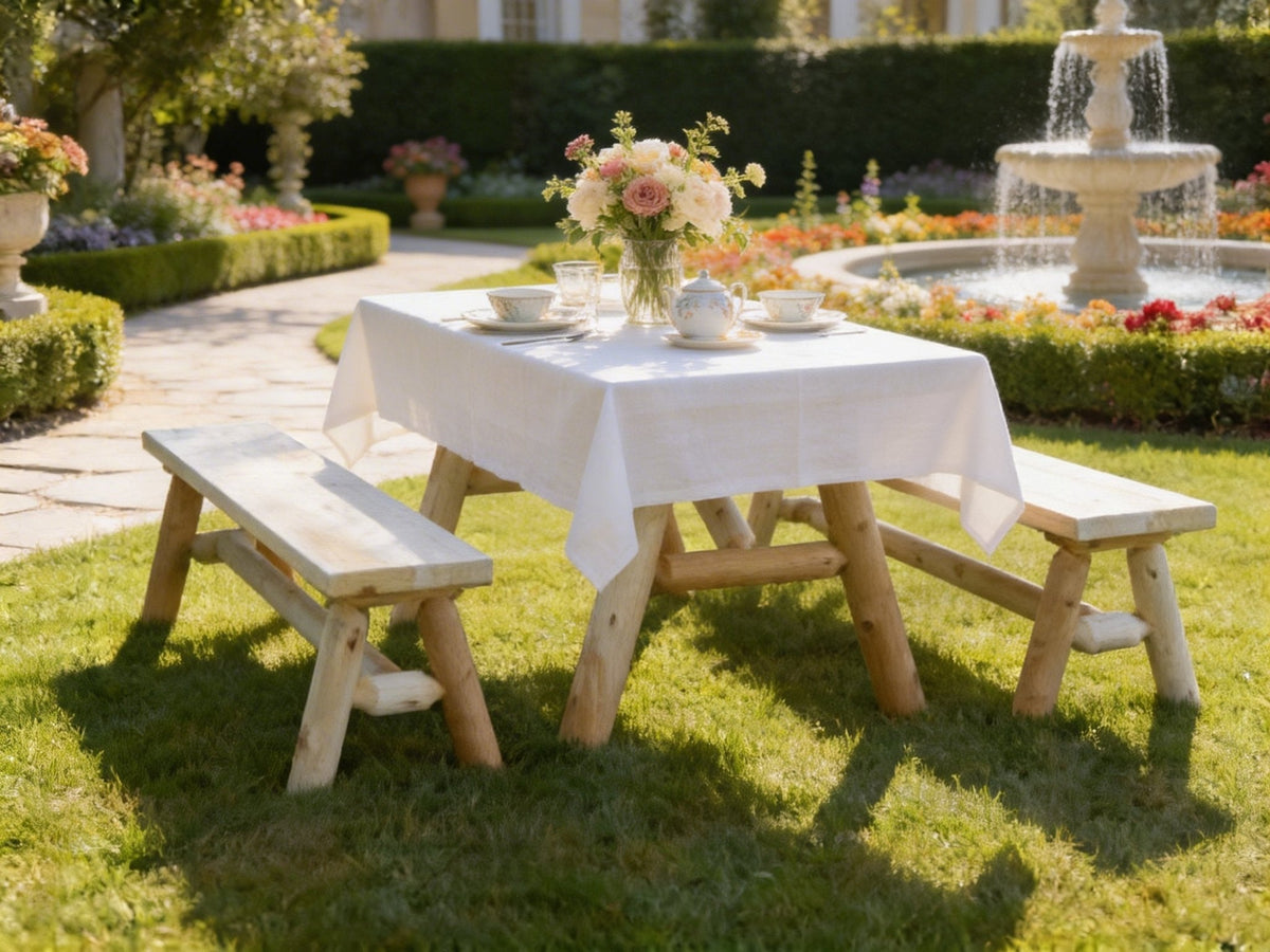 Solid Wood Farmhouse Dining Table - Cedar Creek Rustic Furniture
