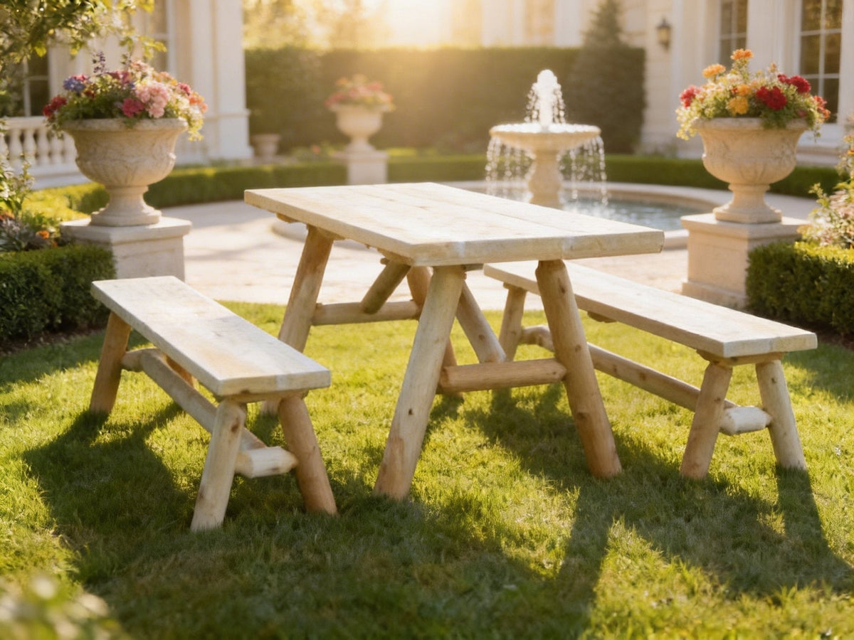 Solid Wood Farmhouse Dining Table - Cedar Creek Rustic Furniture