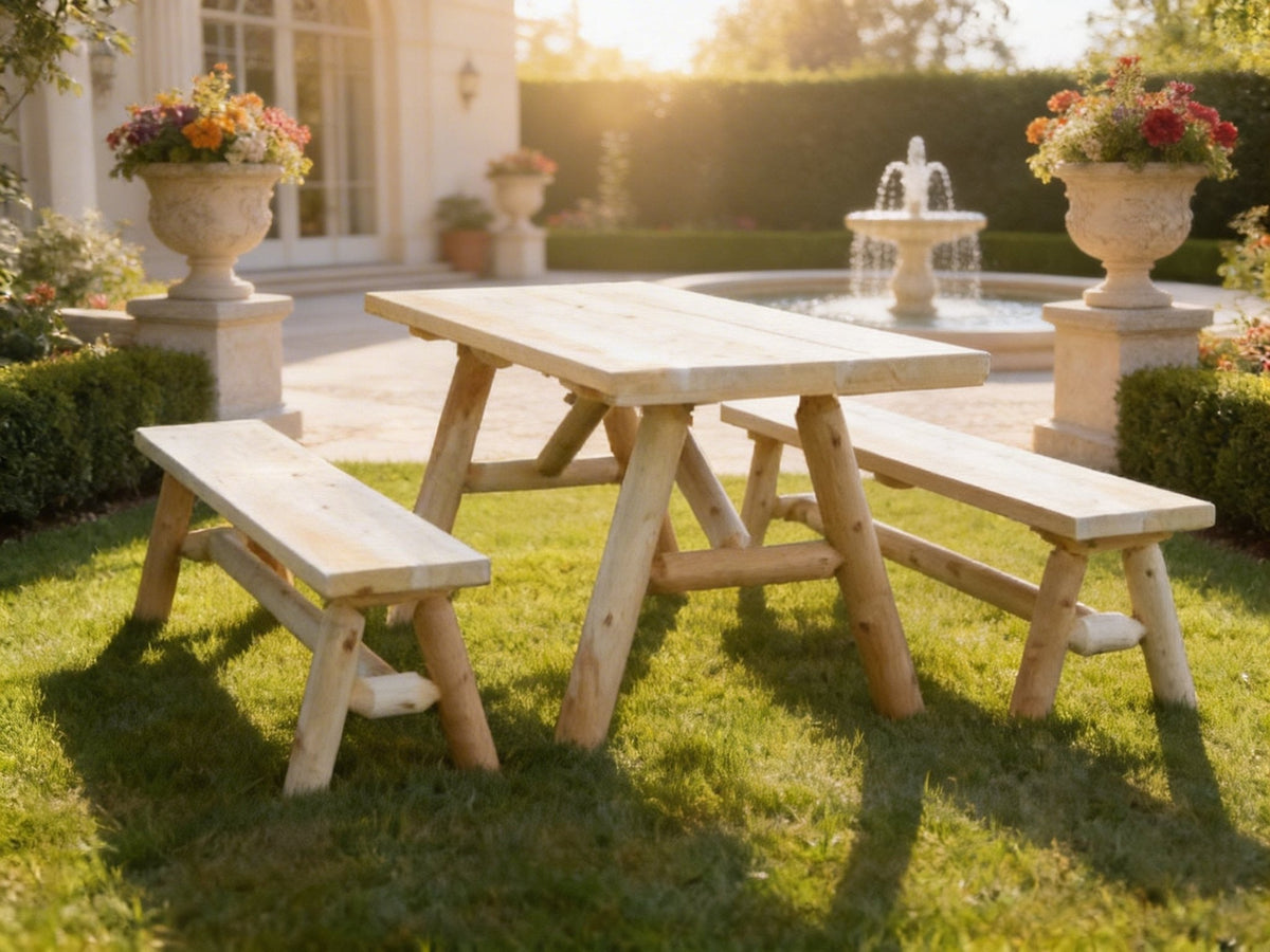 Solid Wood Farmhouse Dining Table - Cedar Creek Rustic Furniture