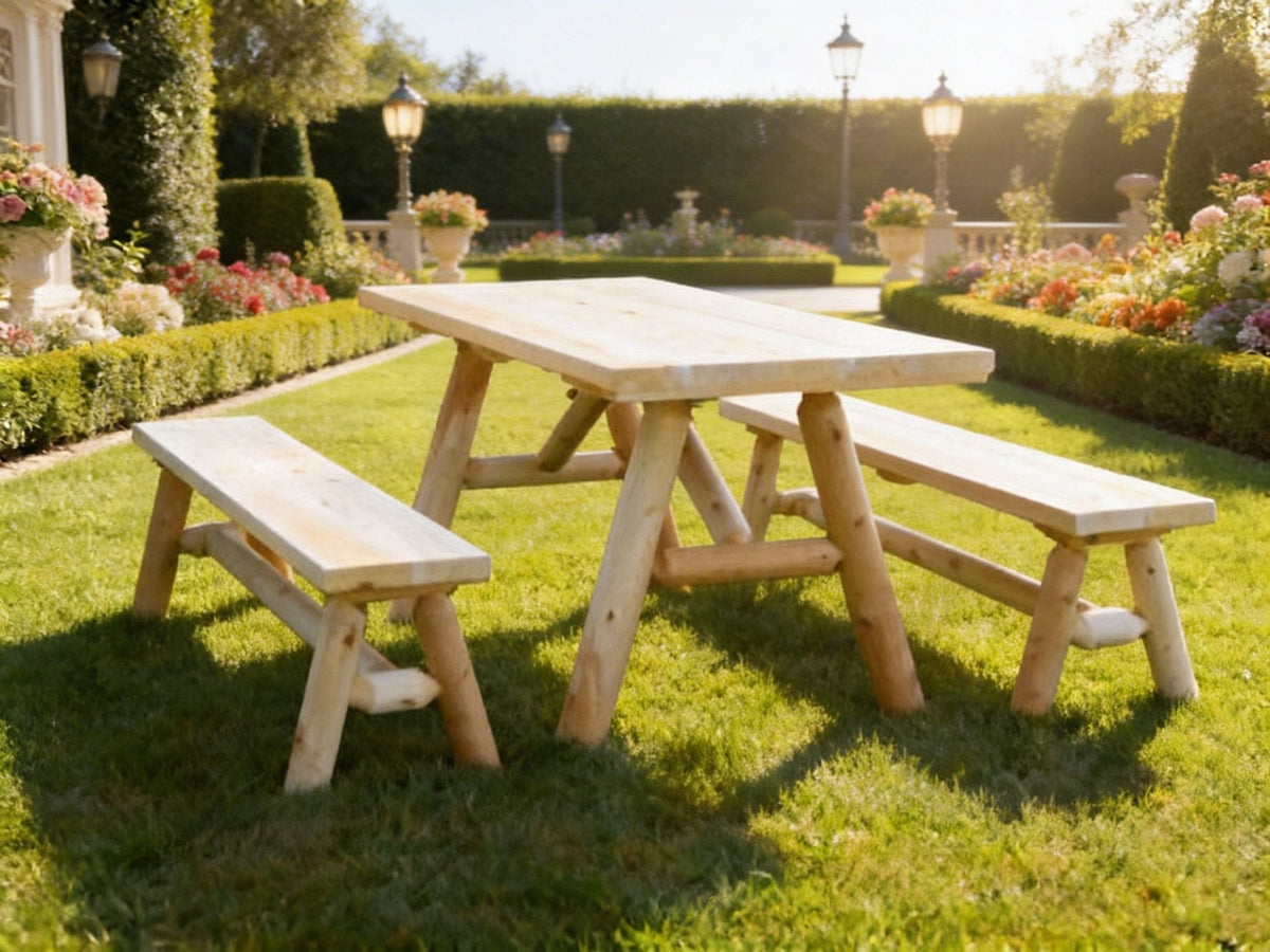 Solid Wood Farmhouse Dining Table - Cedar Creek Rustic Furniture